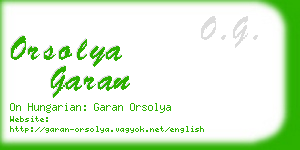 orsolya garan business card